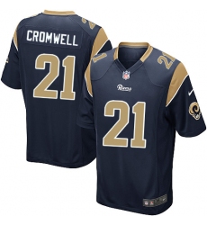 Men's Nike Los Angeles Rams #21 Nolan Cromwell Game Navy Blue Team Color NFL Jersey