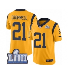 Youth Nike Los Angeles Rams #21 Nolan Cromwell Limited Gold Rush Vapor Untouchable Super Bowl LIII Bound NFL Jersey