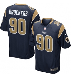 Men's Nike Los Angeles Rams #90 Michael Brockers Game Navy Blue Team Color NFL Jersey