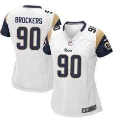 Women's Nike Los Angeles Rams #90 Michael Brockers Game White NFL Jersey