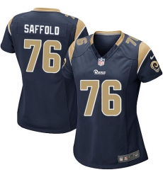Women's Nike Los Angeles Rams #76 Rodger Saffold Game Navy Blue Team Color NFL Jersey
