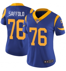 Women's Nike Los Angeles Rams #76 Rodger Saffold Royal Blue Alternate Vapor Untouchable Limited Player NFL Jersey