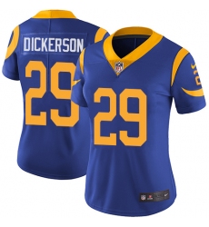 Women's Nike Los Angeles Rams #29 Eric Dickerson Elite Royal Blue Alternate NFL Jersey