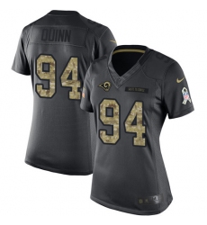 Women's Nike Los Angeles Rams #94 Robert Quinn Limited Black 2016 Salute to Service NFL Jersey