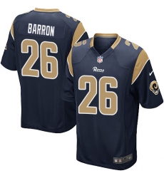 Men's Nike Los Angeles Rams #26 Mark Barron Game Navy Blue Team Color NFL Jersey