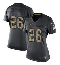 Women's Nike Los Angeles Rams #26 Mark Barron Limited Black 2016 Salute to Service NFL Jersey