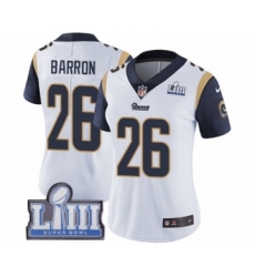 Women's Nike Los Angeles Rams #26 Mark Barron White Vapor Untouchable Limited Player Super Bowl LIII Bound NFL Jersey
