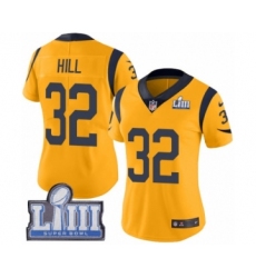 Women's Nike Los Angeles Rams #32 Troy Hill Limited Gold Rush Vapor Untouchable Super Bowl LIII Bound NFL Jersey