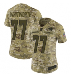 Women's Nike Los Angeles Rams #77 Andrew Whitworth Limited Camo 2018 Salute to Service NFL Jersey