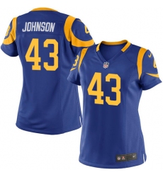 Women's Nike Los Angeles Rams #43 John Johnson Game Royal Blue Alternate NFL Jersey