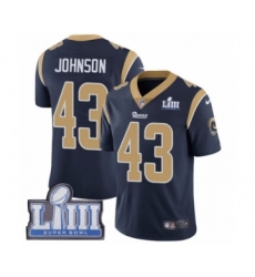 Youth Nike Los Angeles Rams #43 John Johnson Navy Blue Team Color Vapor Untouchable Limited Player Super Bowl LIII Bound NFL Jersey
