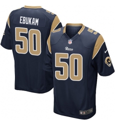 Men's Nike Los Angeles Rams #50 Samson Ebukam Game Navy Blue Team Color NFL Jersey