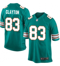 Youth Nike Miami Dolphins #83 Mark Clayton Game Aqua Green Alternate NFL Jersey