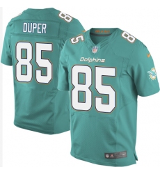 Men's Nike Miami Dolphins #85 Mark Duper Elite Aqua Green Team Color NFL Jersey
