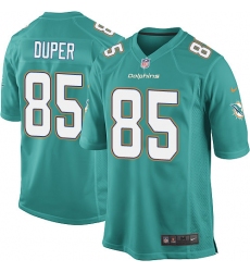 Men's Nike Miami Dolphins #85 Mark Duper Game Aqua Green Team Color NFL Jersey