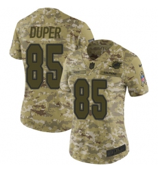Women's Nike Miami Dolphins #85 Mark Duper Limited Camo 2018 Salute to Service NFL Jersey
