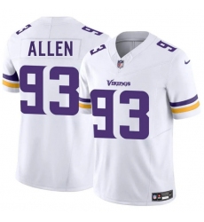 Men's Minnesota Vikings #93 Jonathan Allen White 2025 F.U.S.E. Vapor Limited Football Stitched Jersey