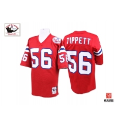 Mitchell and Ness New England Patriots #56 Andre Tippett Red Authentic Throwback NFL Jersey