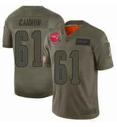 Men's New England Patriots #61 Marcus Cannon Limited Camo 2019 Salute to Service Football Jersey