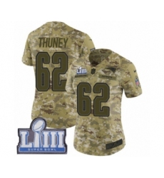 Women's Nike New England Patriots #62 Joe Thuney Limited Camo 2018 Salute to Service Super Bowl LIII Bound NFL Jersey
