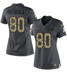 Women's Nike New England Patriots #80 Danny Amendola Limited Black 2016 Salute to Service NFL Jersey
