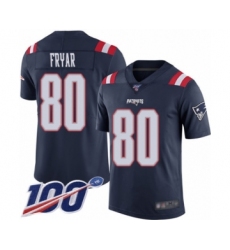 Men's New England Patriots #80 Irving Fryar Limited Navy Blue Rush Vapor Untouchable 100th Season Football Jersey