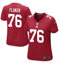 Women's Nike New York Giants #76 D.J. Fluker Game Red Alternate NFL Jersey