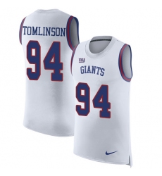 Men's Nike New York Giants #94 Dalvin Tomlinson Limited White Rush Player Name & Number Tank Top NFL Jersey