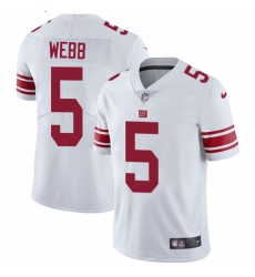 Youth Nike New York Giants #5 Davis Webb Elite White NFL Jersey