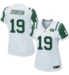 Women's Nike New York Jets #19 Keyshawn Johnson Game White NFL Jersey