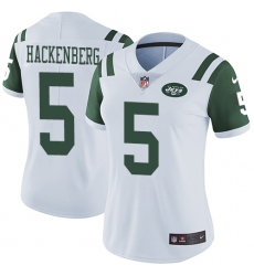 Women's Nike New York Jets #5 Christian Hackenberg Elite White NFL Jersey