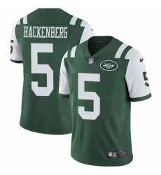Youth Nike New York Jets #5 Christian Hackenberg Elite Green Team Color NFL Jersey