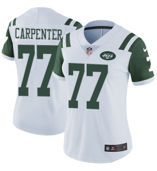 Women's Nike New York Jets #77 James Carpenter Elite White NFL Jersey