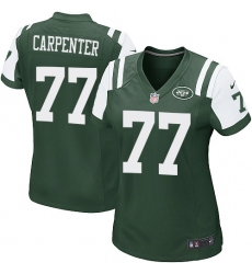 Women's Nike New York Jets #77 James Carpenter Game Green Team Color NFL Jersey