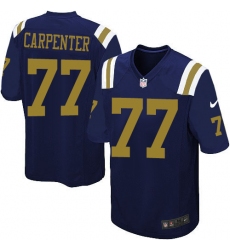 Youth Nike New York Jets #77 James Carpenter Elite Navy Blue Alternate NFL Jersey