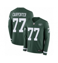 Youth Nike New York Jets #77 James Carpenter Limited Green Therma Long Sleeve NFL Jersey