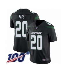 Men's New York Jets #20 Marcus Maye Black Alternate Vapor Untouchable Limited Player 100th Season Football Jersey