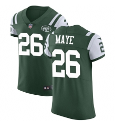 Men's Nike New York Jets #26 Marcus Maye Elite Green Team Color NFL Jersey