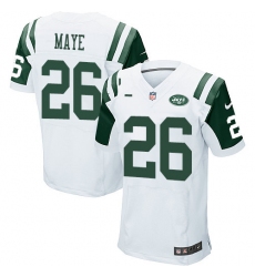 Men's Nike New York Jets #26 Marcus Maye Elite White NFL Jersey