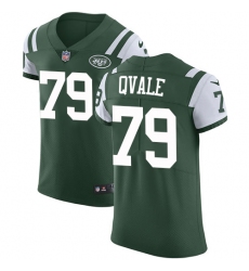 Men's Nike New York Jets #79 Brent Qvale Elite Green Team Color NFL Jersey
