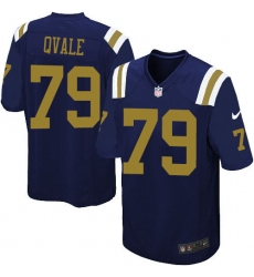 Men's Nike New York Jets #79 Brent Qvale Game Navy Blue Alternate NFL Jersey