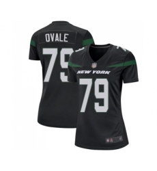 Women's New York Jets #79 Brent Qvale Game Black Alternate Football Jersey