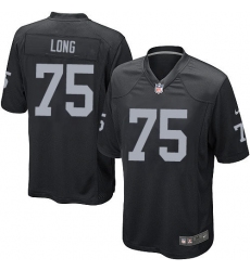 Men's Nike Oakland Raiders #75 Howie Long Game Black Team Color NFL Jersey