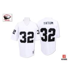 Mitchell and Ness Oakland Raiders #32 Jack Tatum White Authentic Throwback NFL Jersey