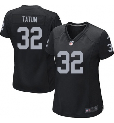 Women's Nike Oakland Raiders #32 Jack Tatum Game Black Team Color NFL Jersey