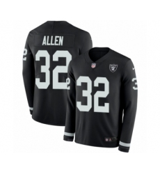 Men's Nike Oakland Raiders #32 Marcus Allen Limited Black Therma Long Sleeve NFL Jersey