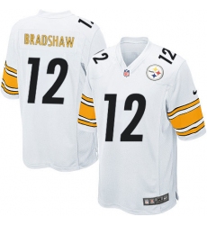Men's Nike Pittsburgh Steelers #12 Terry Bradshaw Game White NFL Jersey