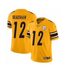 Youth Pittsburgh Steelers #12 Terry Bradshaw Limited Gold Inverted Legend Football Jersey