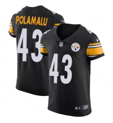 Men's Nike Pittsburgh Steelers #43 Troy Polamalu Black Team Color Vapor Untouchable Elite Player NFL Jersey