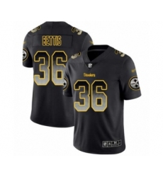Men's Pittsburgh Steelers #36 Jerome Bettis Limited Black Smoke Fashion Football Jersey